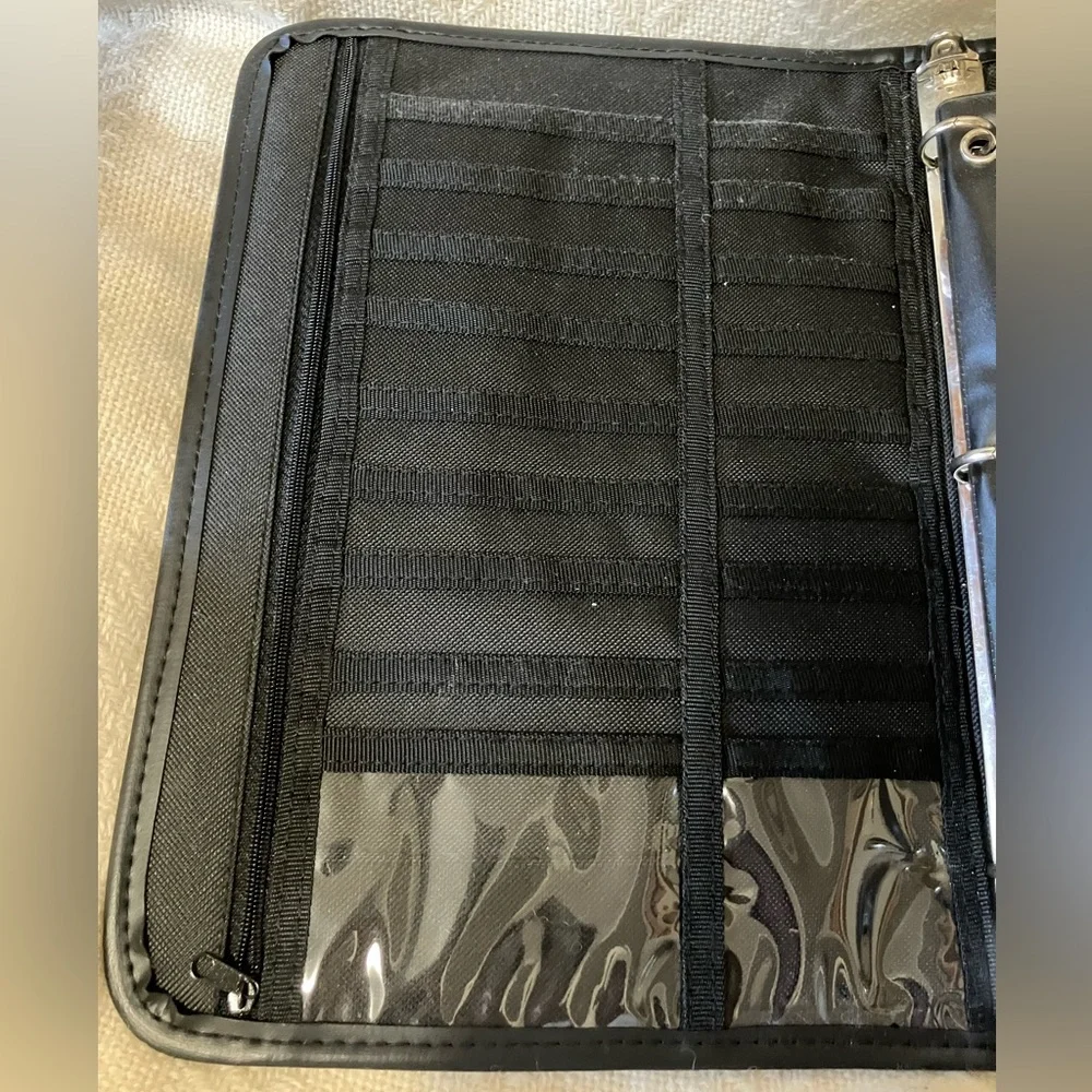 3-Ring Binder Portfolio Black Organizer